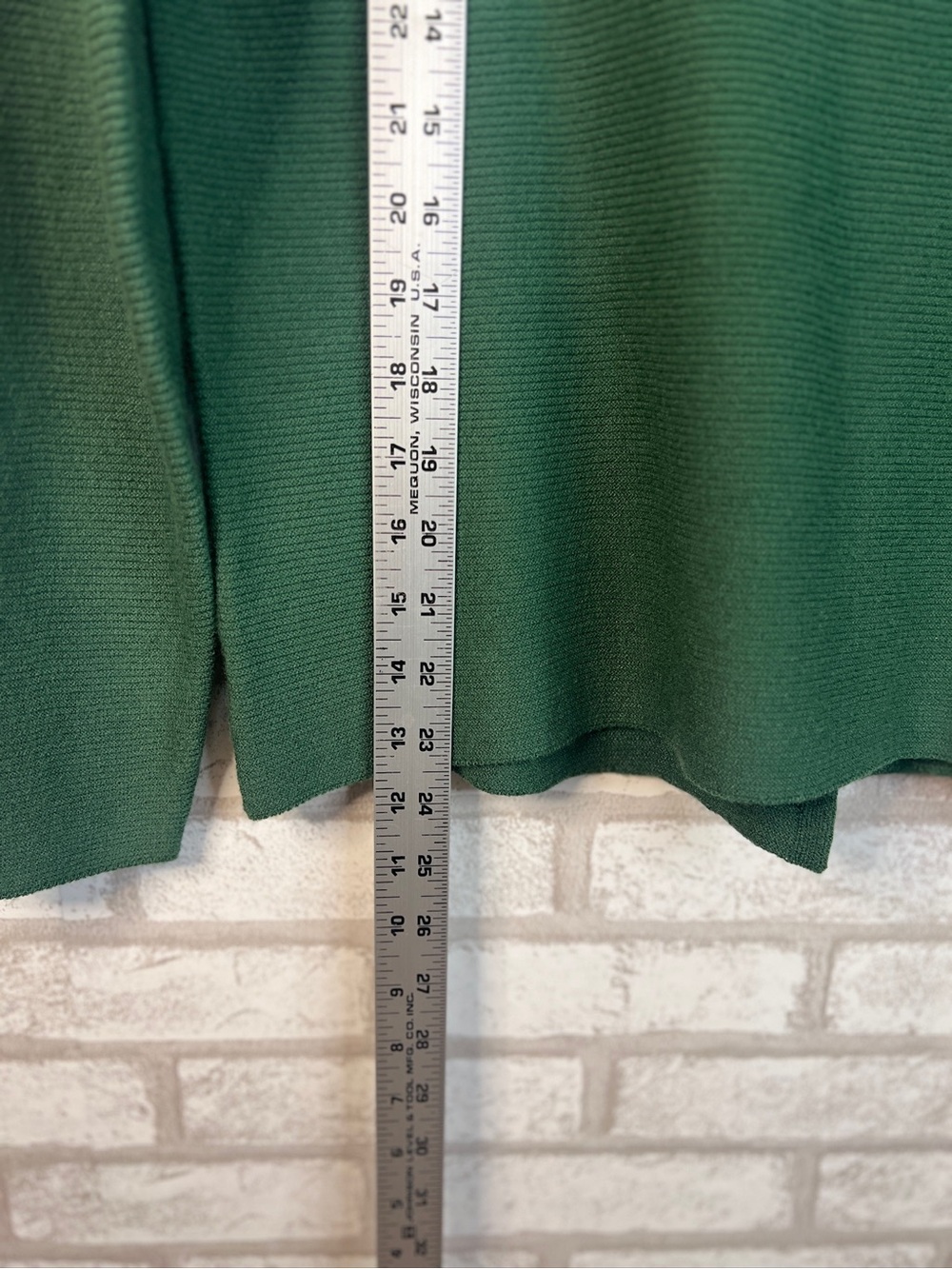 Milano Forest Green Crewneck Textured Knit Sweater - Picture 7 of 7